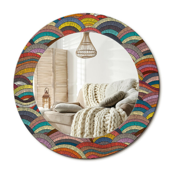 Lustro z nadrukiem okrągłe Ornament