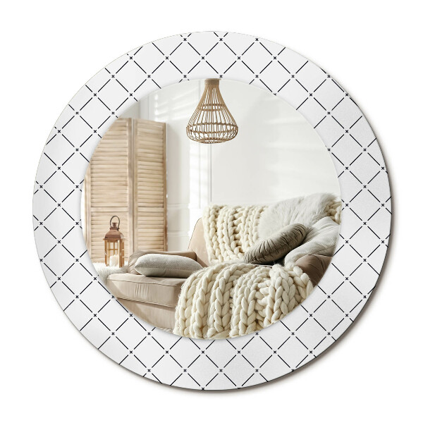 Lustro dekoracyjne okrągłe Poprzeczne linie