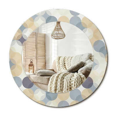 Lustro dekoracyjne okrągłe Geometryczne koła