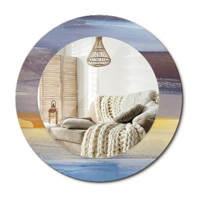 Lustro z nadrukiem okrągłe Abstrakcyjny obraz