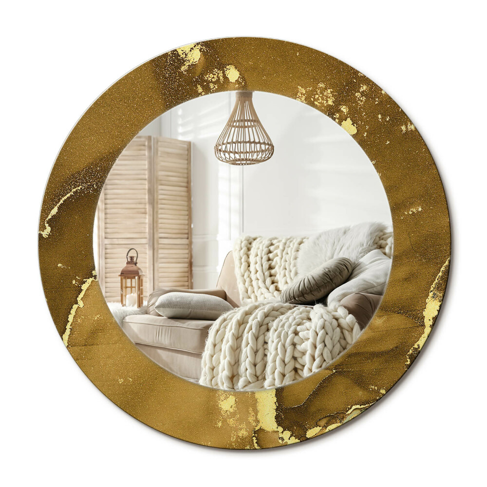 Lustro dekoracyjne okrągłe Metaliczne wiry