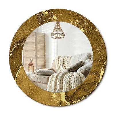 Lustro dekoracyjne okrągłe Metaliczne wiry