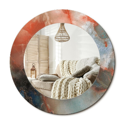 Lustro dekoracyjne okrągłe Onyksowe marmury