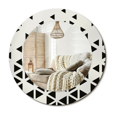 Lustro z nadrukiem okrągłe Abstrakcja geometryczna