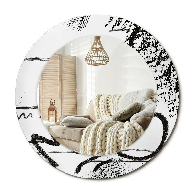 Lustro dekoracyjne okrągłe Wzór graffiti