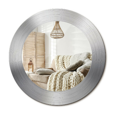 Lustro dekoracyjne okrągłe Imitacja metalu
