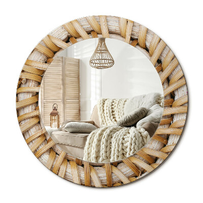 Lustro dekoracyjne okrągłe Plecionka