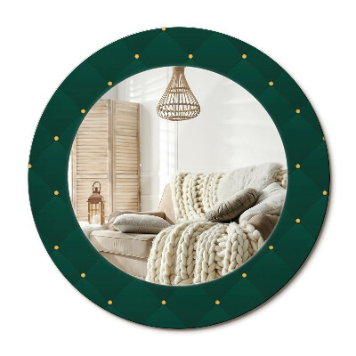 Lustro z nadrukiem okrągłe Pikowany wzór