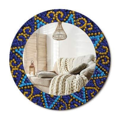 Lustro z nadrukiem okrągłe Karnawałowy wzór