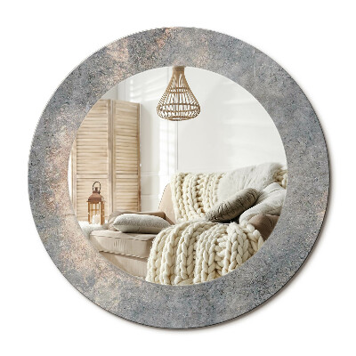 Lustro dekoracyjne okrągłe Vintage beton