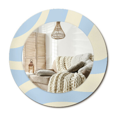 Lustro z nadrukiem okrągłe Abstrakcyjny kształt