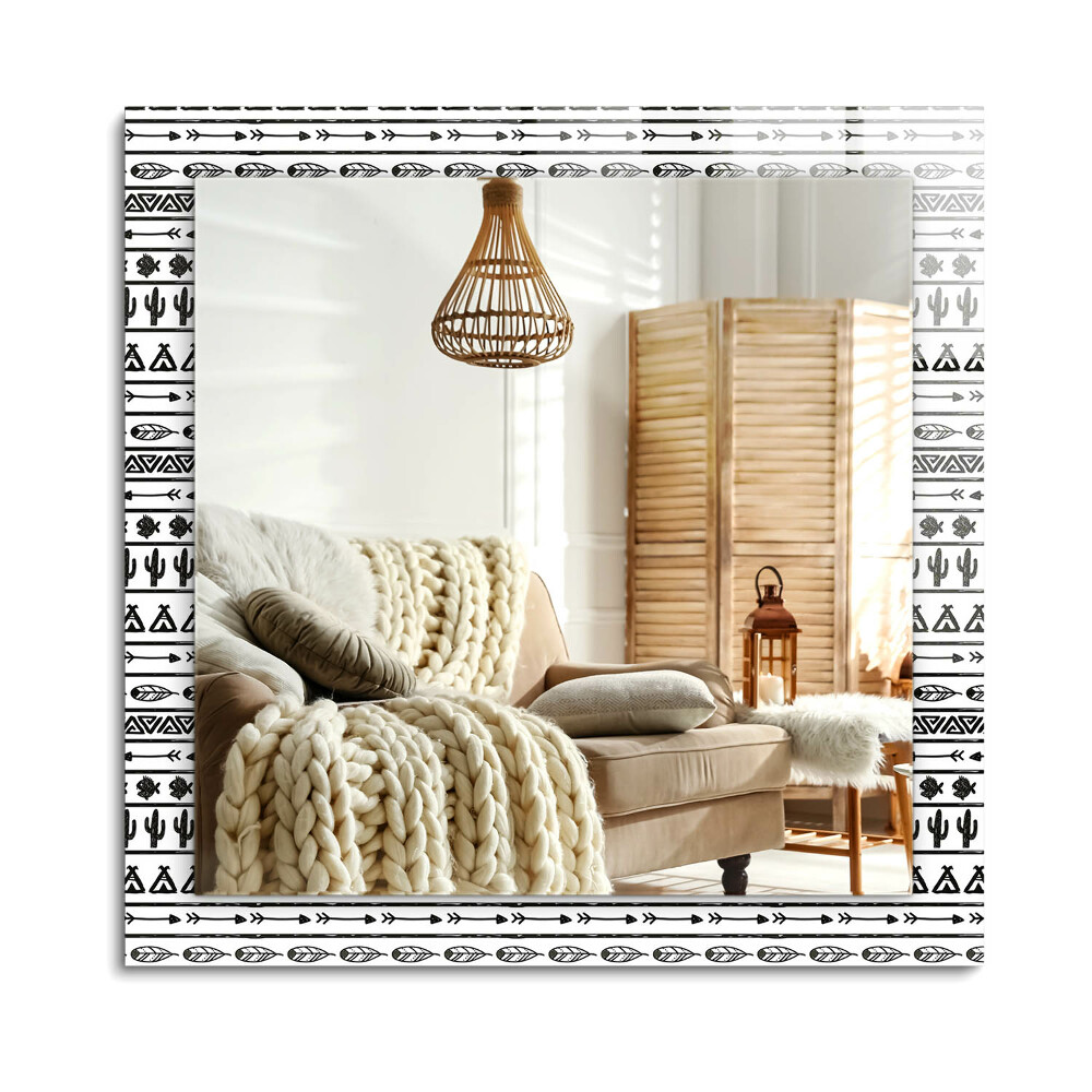 Lustro dekoracyjne prostokątne Kaktusy strzały tipi