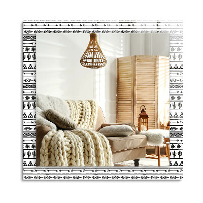 Lustro dekoracyjne prostokątne Kaktusy strzały tipi