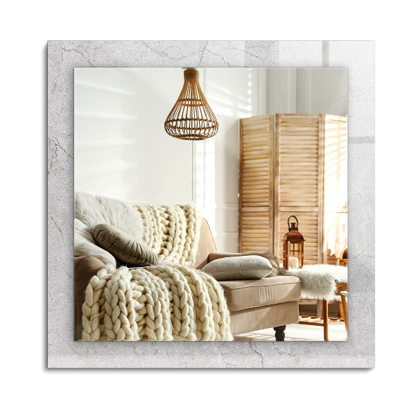 Lustro dekoracyjne prostokątne Pęknięta betonowa powierzchnia