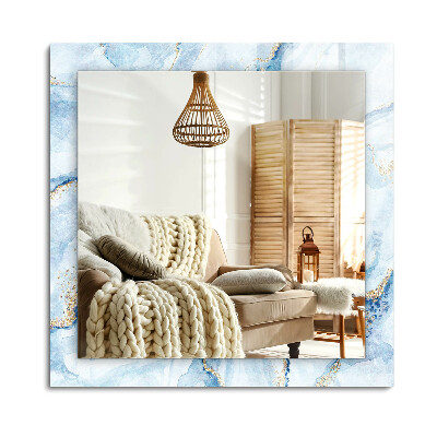 Lustro z nadrukiem prostokątne Abstrakcyjny wzór marmuru