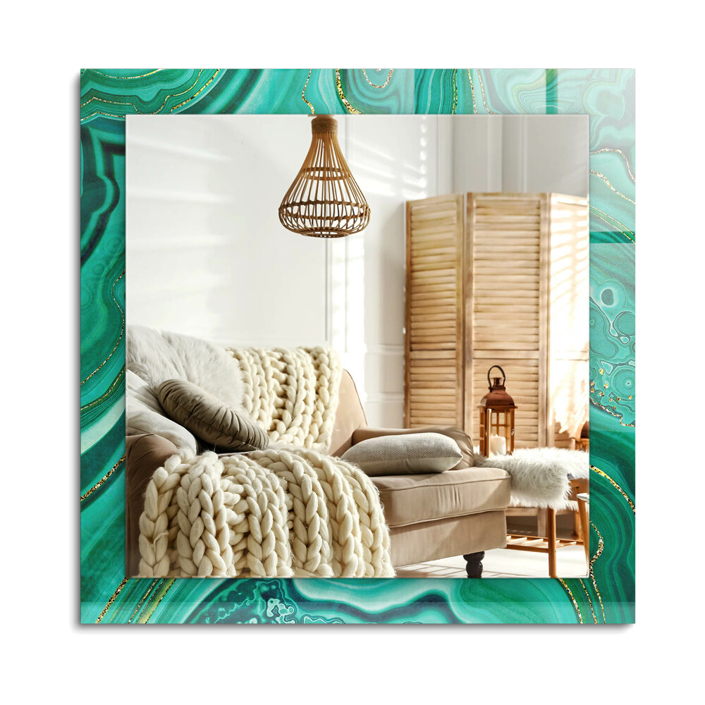 Lustro z nadrukiem dekoracyjne prostokątne Abstrakcyjna zielona tekstura