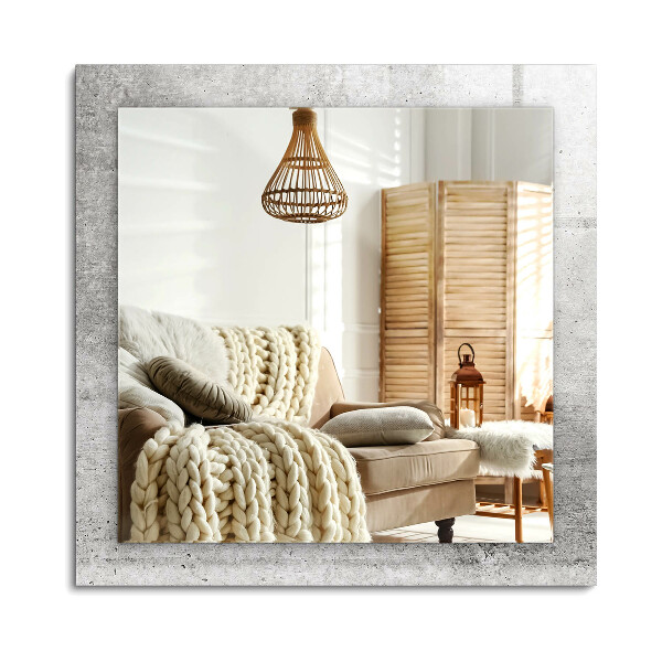 Lustro z nadrukiem prostokątne Betonowa ściana tekstura