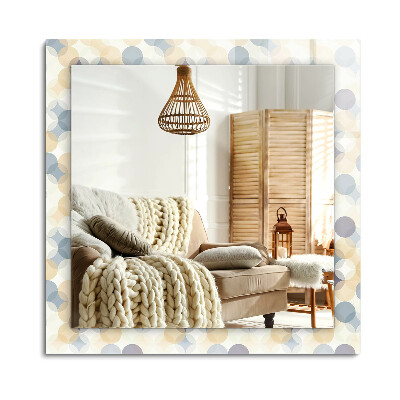 Lustro dekoracyjne prostokątne Kolorowe okrągłe wzory