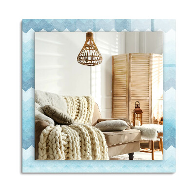 Lustro dekoracyjne prostokątne Zygzakowaty wzór gradientowy