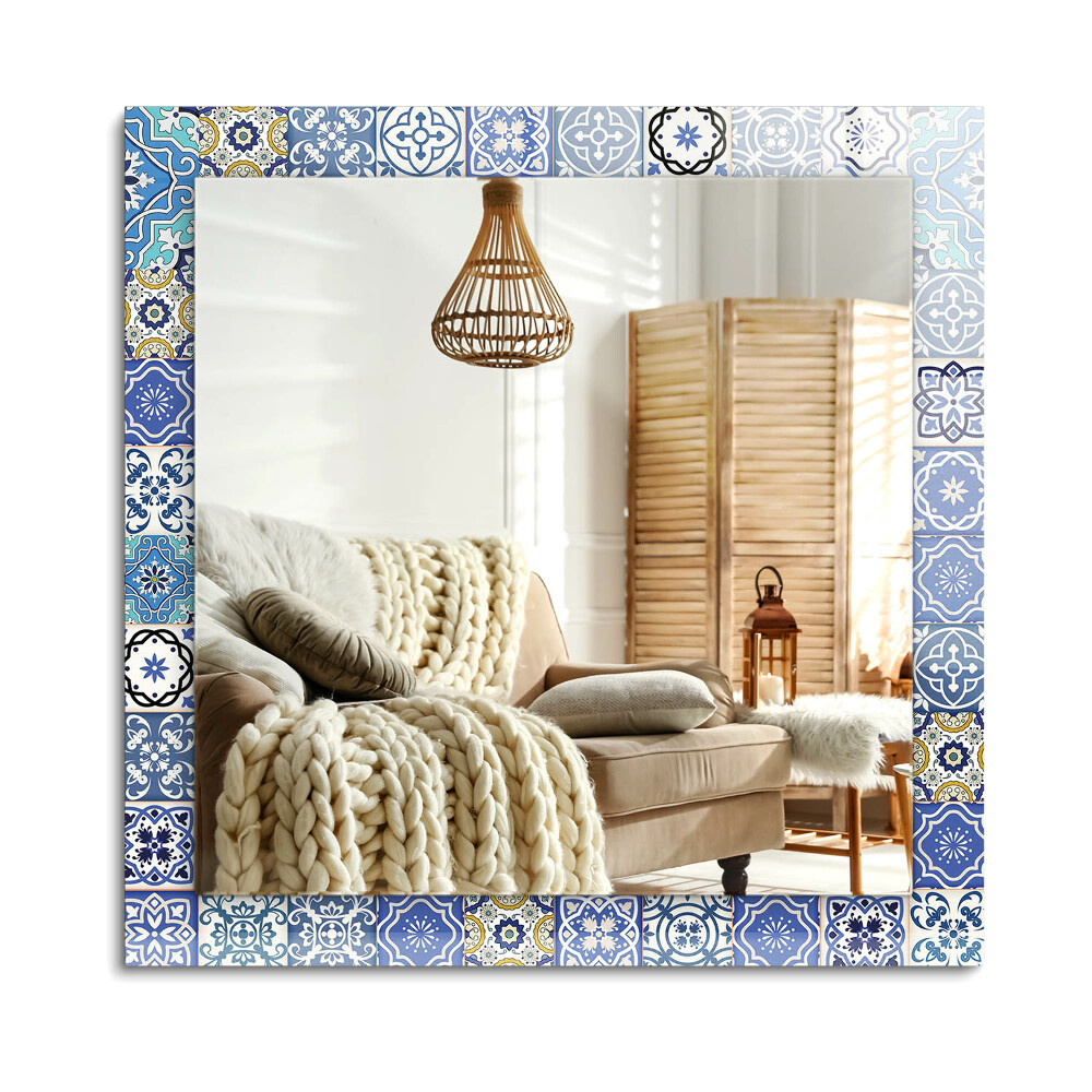 Lustro z nadrukiem prostokątne Marokańskie wzory