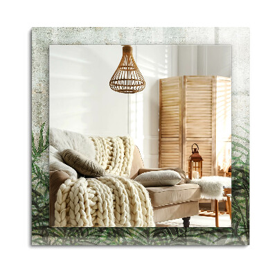 Lustro dekoracyjne prostokątne Zielone liście paproci