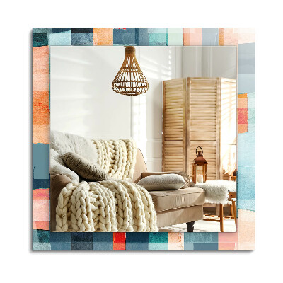 Lustro dekoracyjne prostokątne Kolorowe abstrakcyjne prostokąty