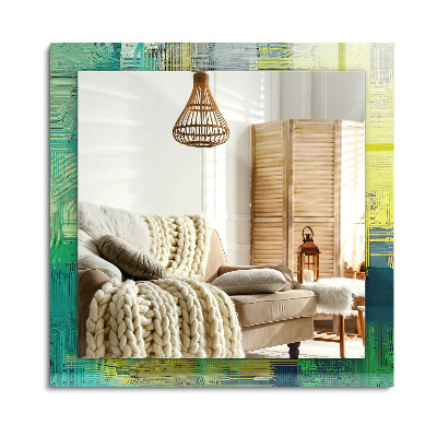 Lustro z nadrukiem prostokątne Abstrakcyjna kompozycja kolorów