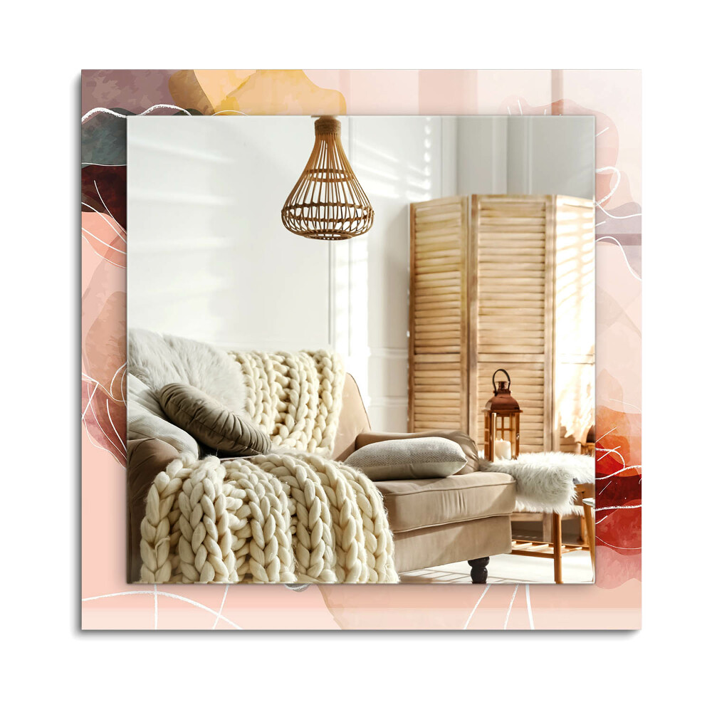 Lustro dekoracyjne prostokątne Abstrakcyjne kwiatowe wzory