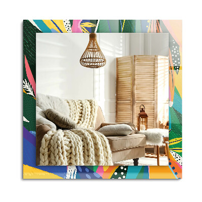 Lustro dekoracyjne prostokątne Kolorowy abstrakcyjny wzór