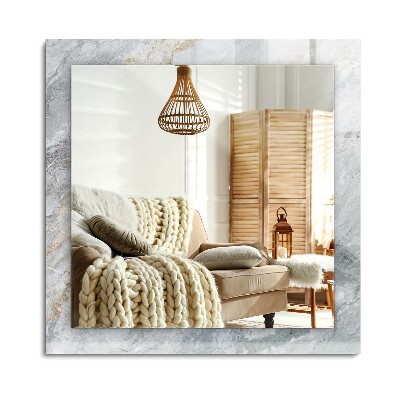 Lustro dekoracyjne prostokątne Marmur szare żyłki