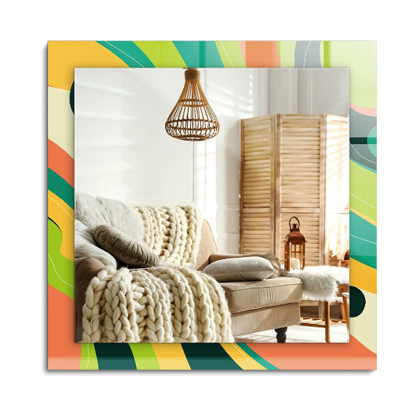 Lustro dekoracyjne prostokątne Abstrakcyjne kolorowe wzory