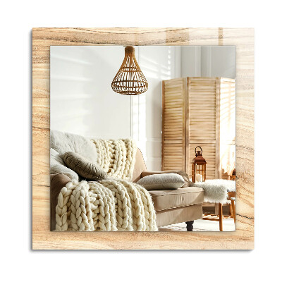 Lustro dekoracyjne prostokątne Drewno słoje tekstura