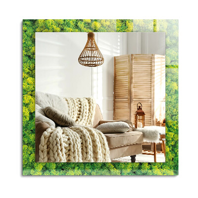 Lustro z nadrukiem prostokątne Zielony Mech