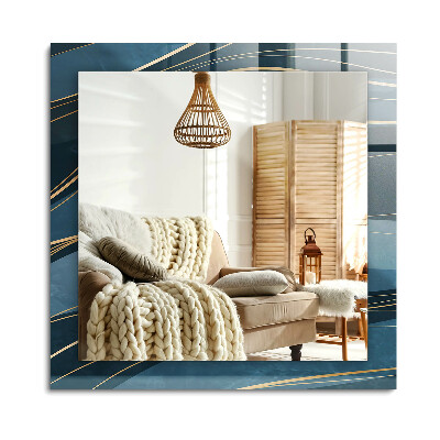 Lustro z nadrukiem prostokątne Abstrakcyjne linie