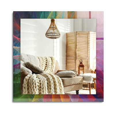 Lustro z nadrukiem prostokątne Kolorowa abstrakcyjna spirala