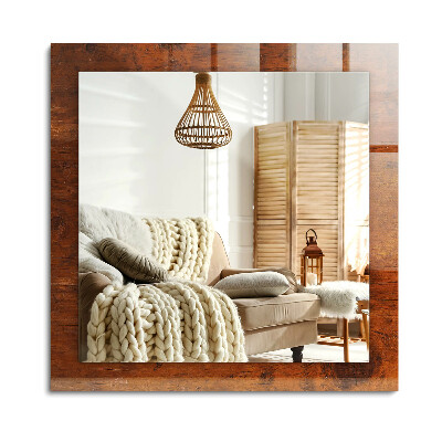 Lustro dekoracyjne prostokątne Stary drewniany stół