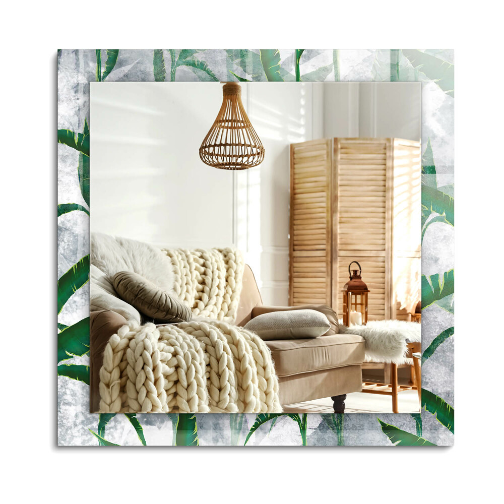 Lustro dekoracyjne prostokątne Zielone liście rośliny