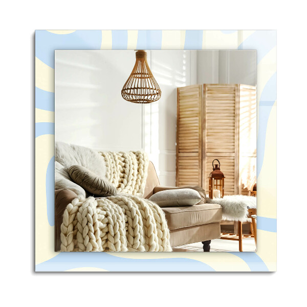 Lustro z nadrukiem prostokątne Abstrakcyjne faliste wzory