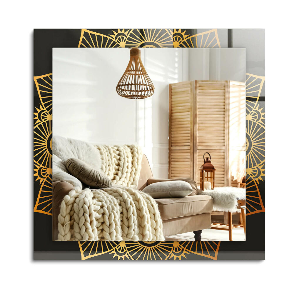 Lustro dekoracyjne prostokątne wzór mandali