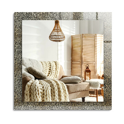 Lustro dekoracyjne prostokątne Złoty wzór ornamentowy