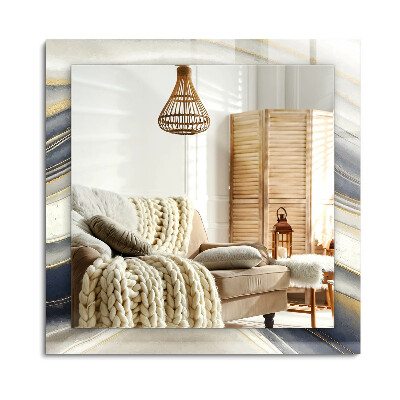 Lustro z nadrukiem dekoracyjne prostokątne Abstrakcyjne fale kolorów