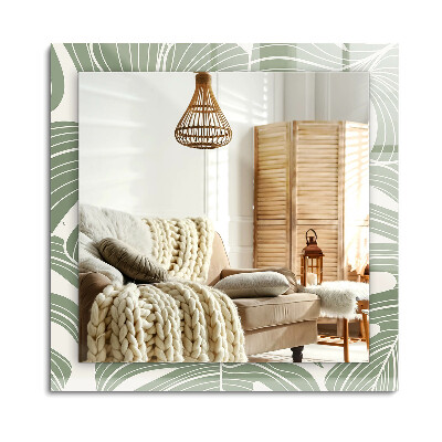 Lustro dekoracyjne prostokątne Liście Monstery