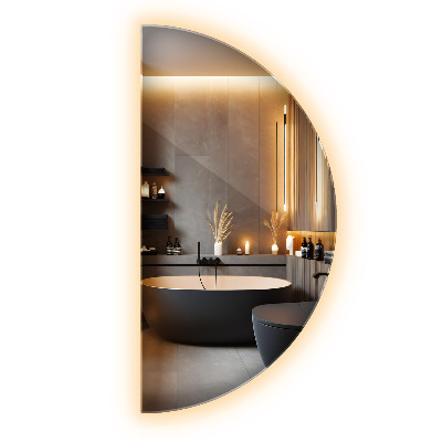 Lustro półokrągłe z podświetleniem LED