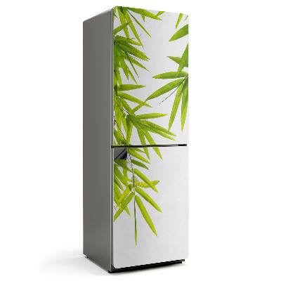 Mata magnetyczna na lodówkę Bamboo Leaves on White Background