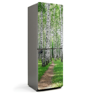 Mata magnetyczna na lodówkę Leśna aleja drzew