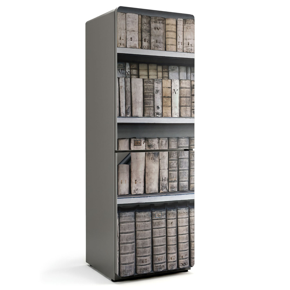 Mata magnetyczna na lodówkę Zabytkowe tomy na regałach