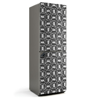 Mata magnetyczna na lodówkę Wzór kratkowy w geometrycznym stylu