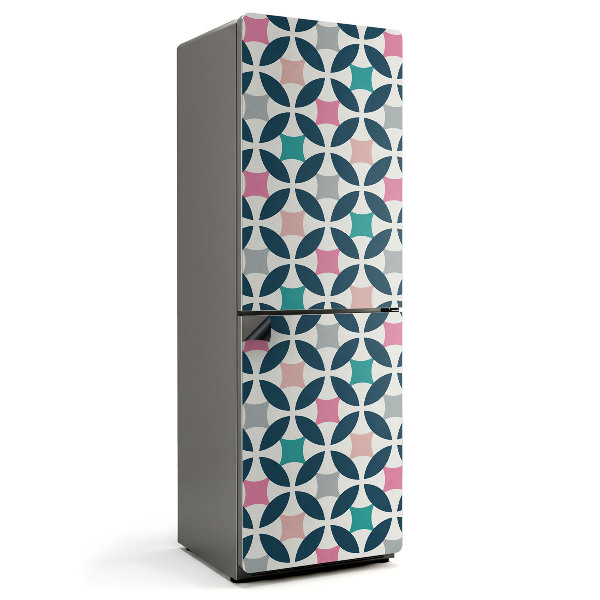 Mata magnetyczna na lodówkę Okrągły motyw w geometrycznym stylu