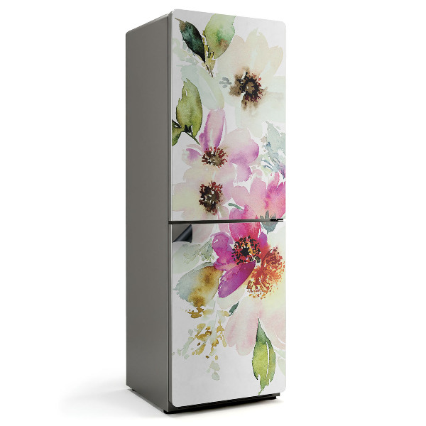 Mata magnetyczna na lodówkę Kwiatowy motyw w akwarelowym stylu