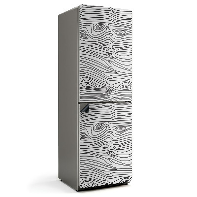 Mata magnetyczna na lodówkę Fale naturalnego drewna